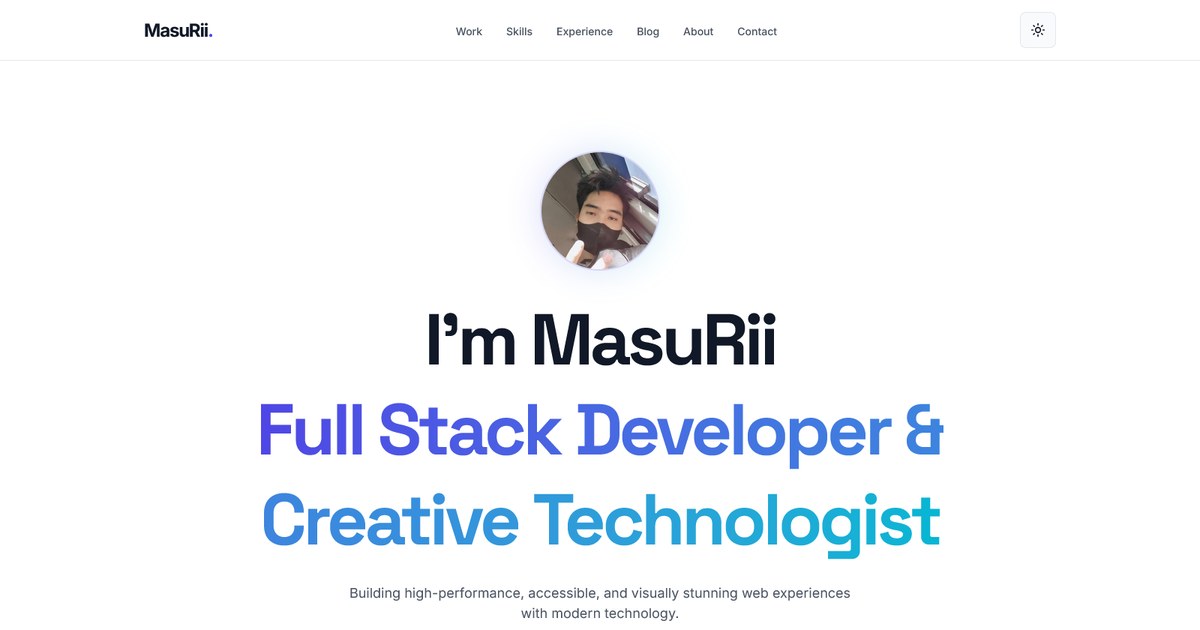 Developer Portfolio Template
